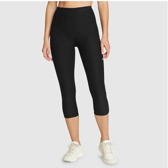 Eddie Bauer Women's Trail Tight High-Rise Capris Medium tall black - Picture 1 of 7